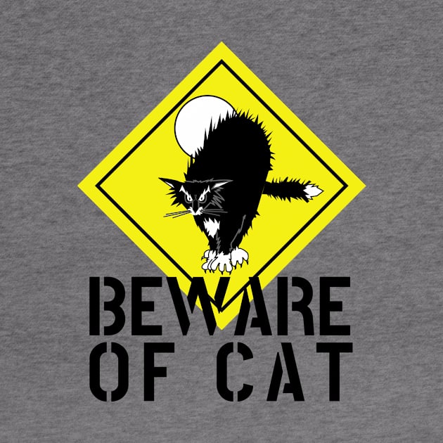 BEWARE OF CAT cool cat owner gift crazy cat warning funny by the619hub